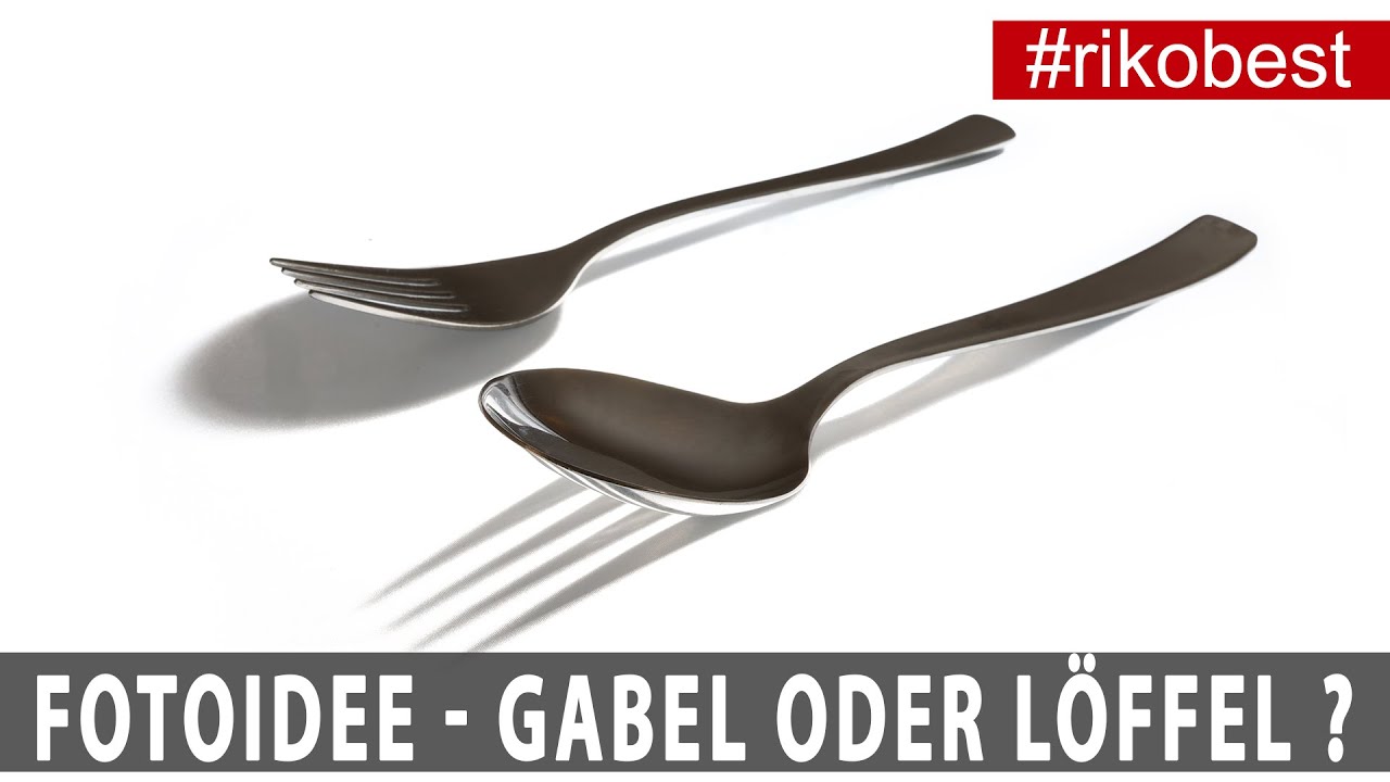 Kreative Fotoidee - Fotografieren mit Licht und Schatten - Gabel oder Löffel das ist hier die Frage