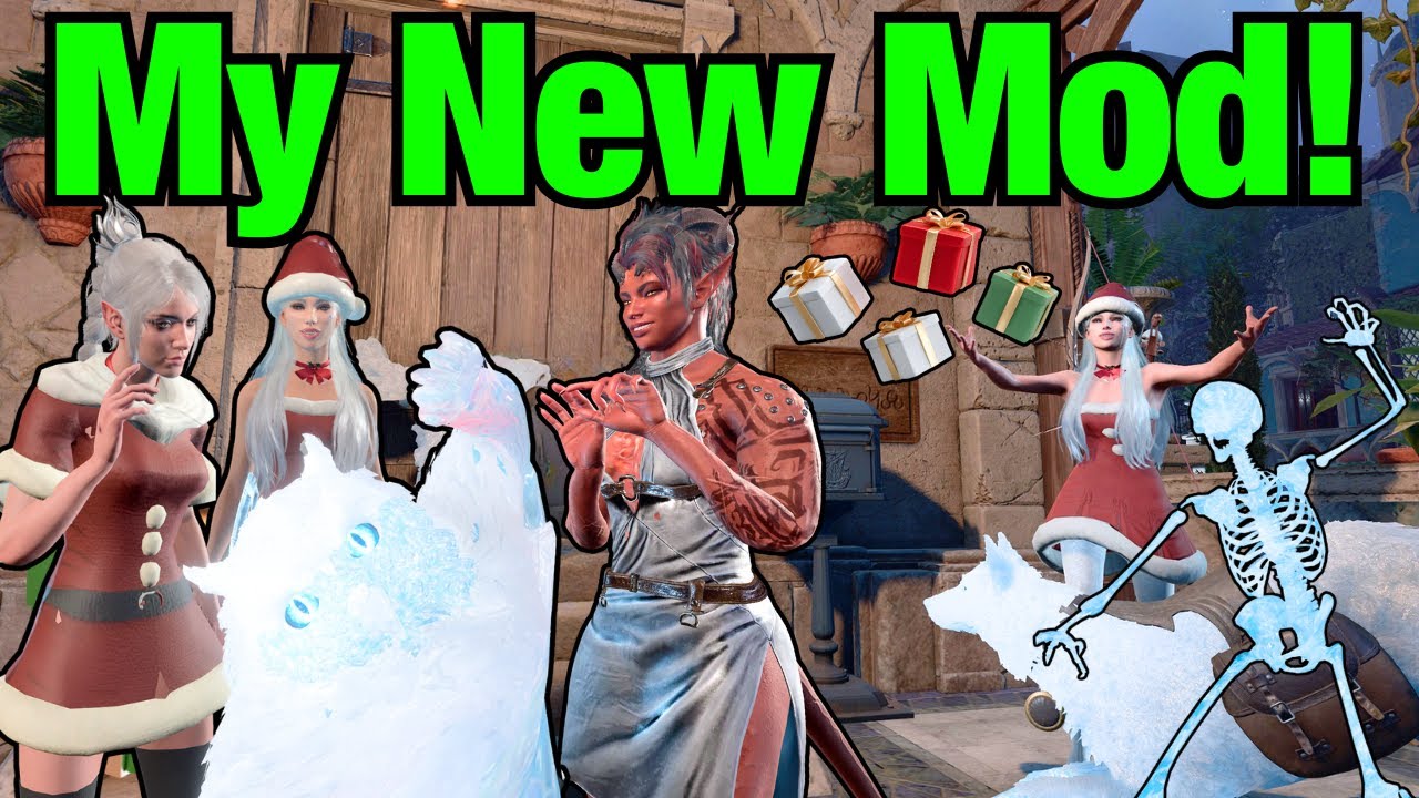 My NEW MOD, a HOLIDAY ICE BARD in Baldur's Gate 3 [Xmas Themed]