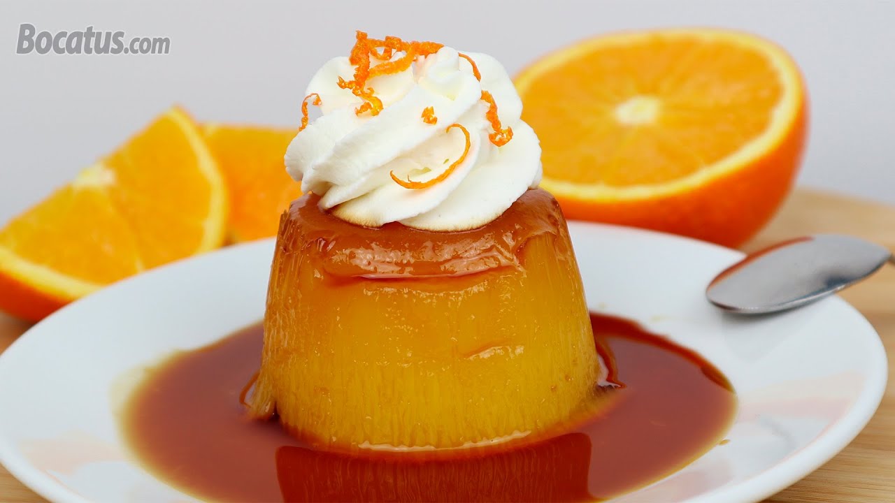 Flan de Naranja (sin horno y sin huevo)