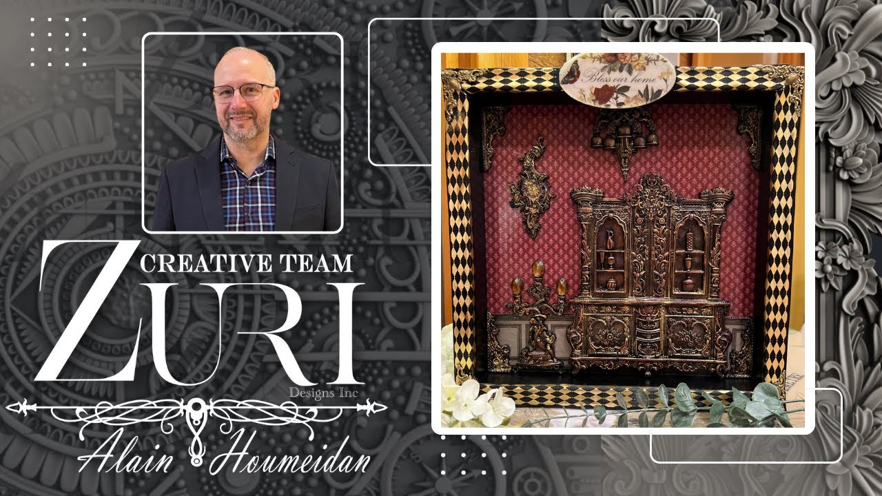 Zuri Designs Heirloom Cabinet by @alain.redesigns  #designwithzuri #zurimoulds #mixedmedia