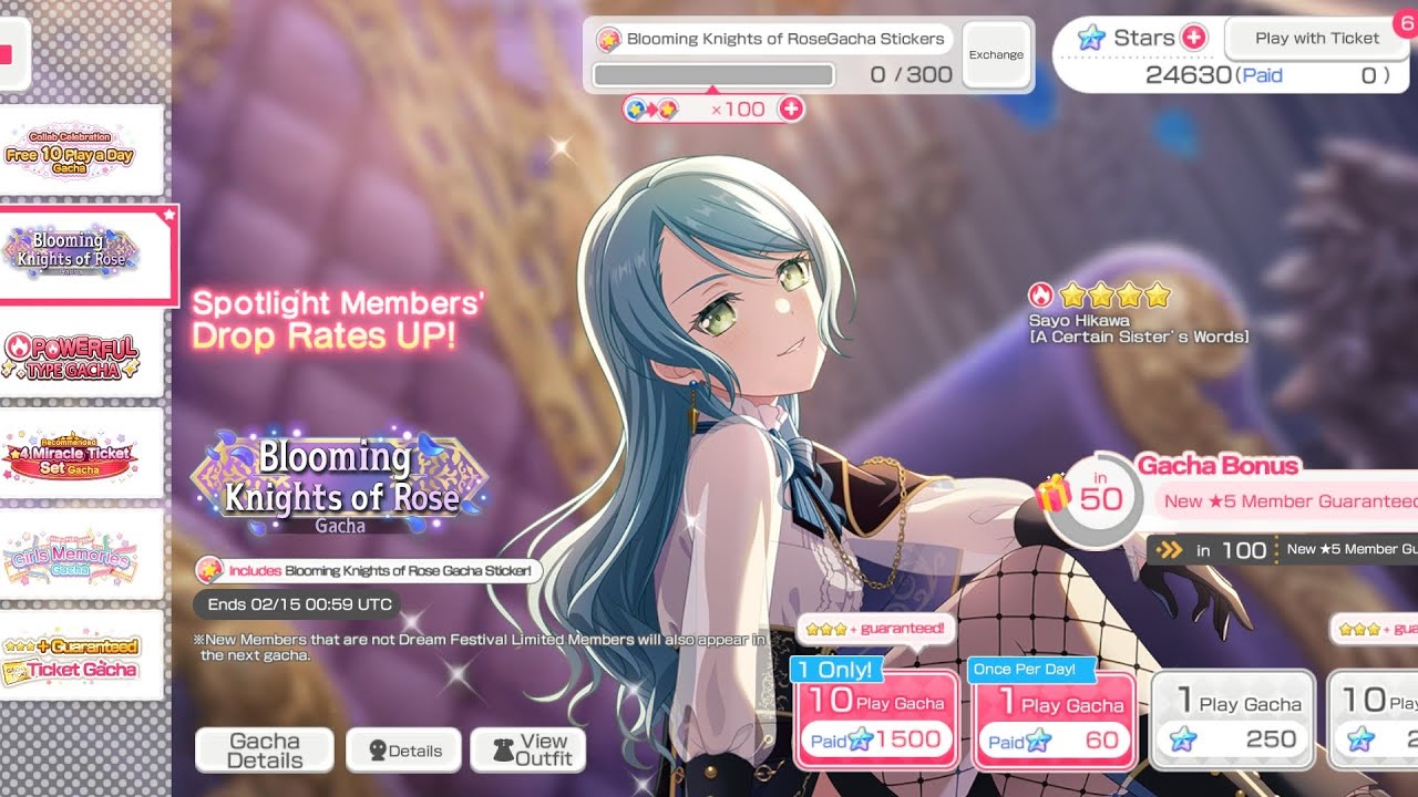 [Bang Dream] gacha pulling for Rinko only