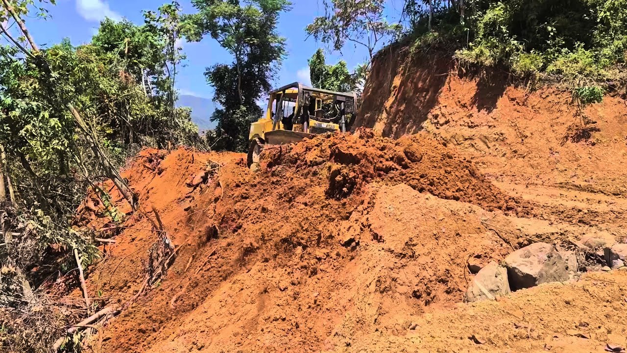 Epic Mountain Road Breakthrough! CAT D6R XL Bulldozer Smashes Through Wild Forest