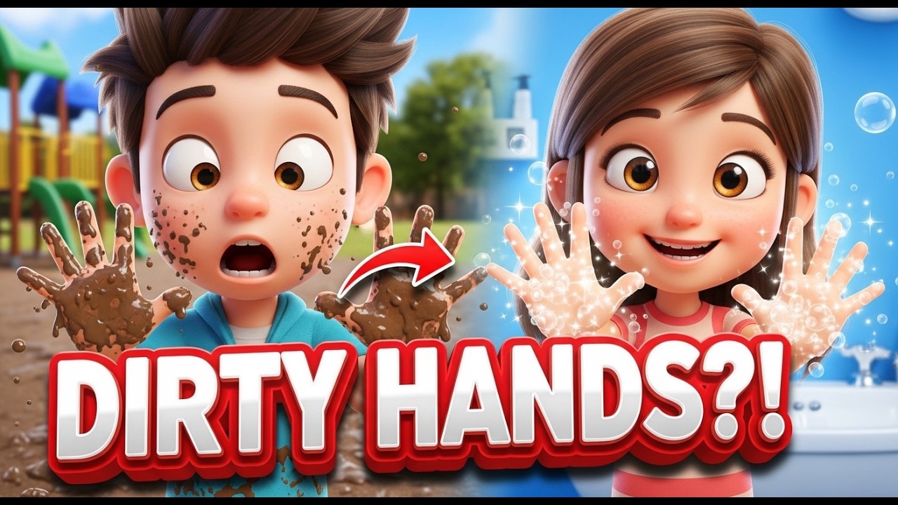 Wash Your Hands Song | Healthy Habits Nursery Rhymes for Kids | 247funlearn