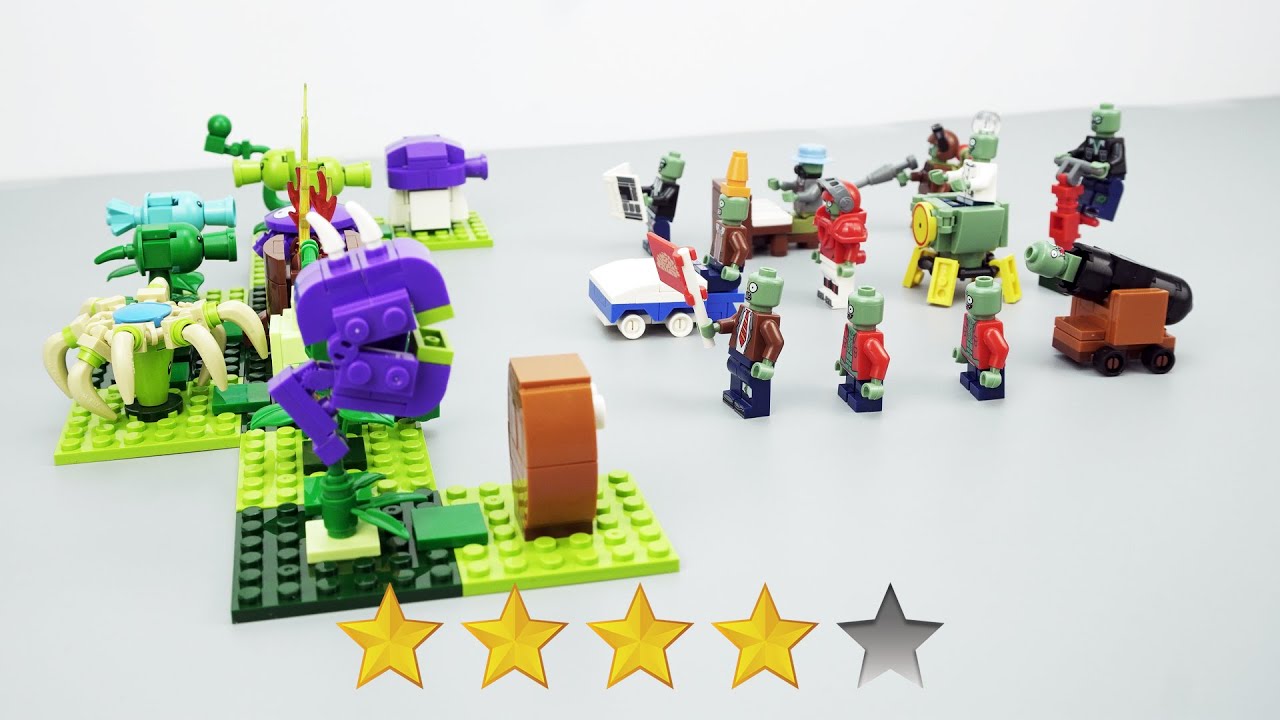 Lego Plants vs. Zombies: 12 in 1 to Big Scene Brick Sets Unbox & Building | Unofficial Lego