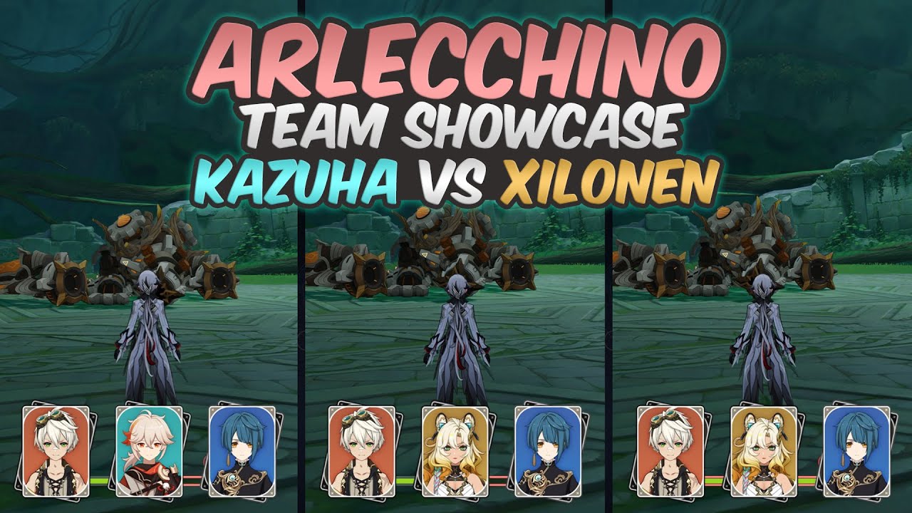 C0 Arlecchino Team Showcase: Kazuha VS Xilonen