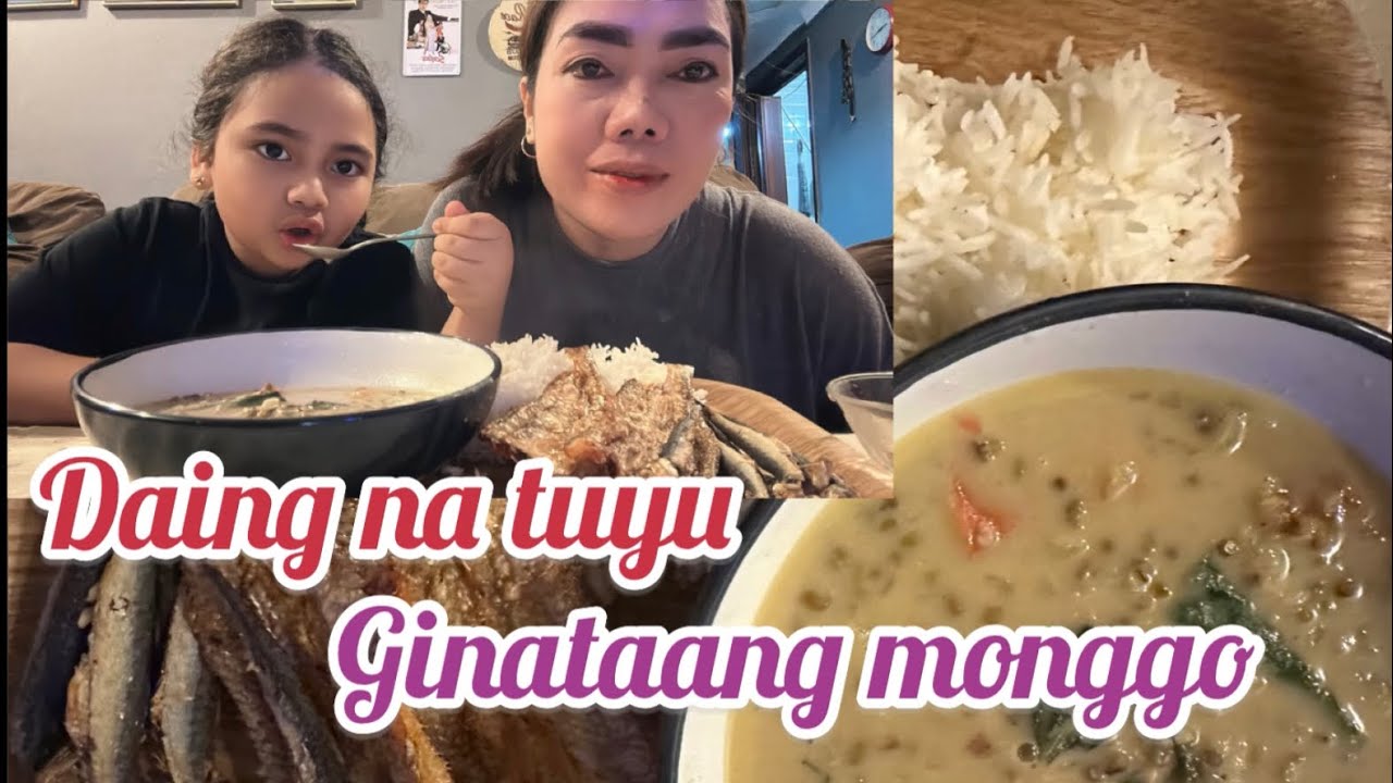 Kain po tau ginataang monggo pritong daing tuyu (sarah heinztv)