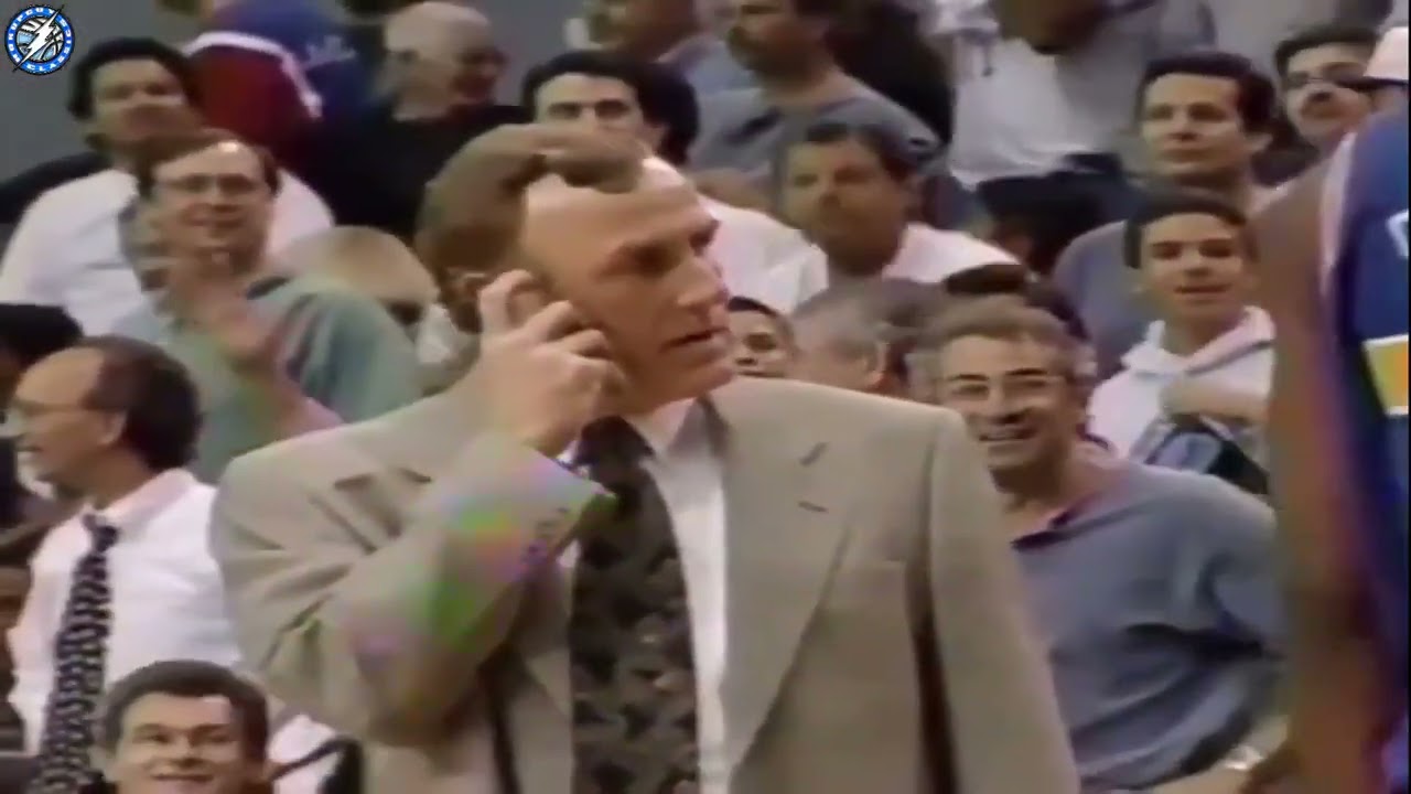 Chris Mullin receives the rare 1 tech ejection decides to take the game ball & go home March 1997