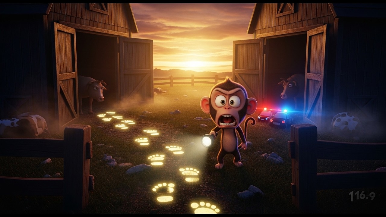 All Farm Animals Disappear! 😱 Naughty Monkey Mystery | Police Investigation Story