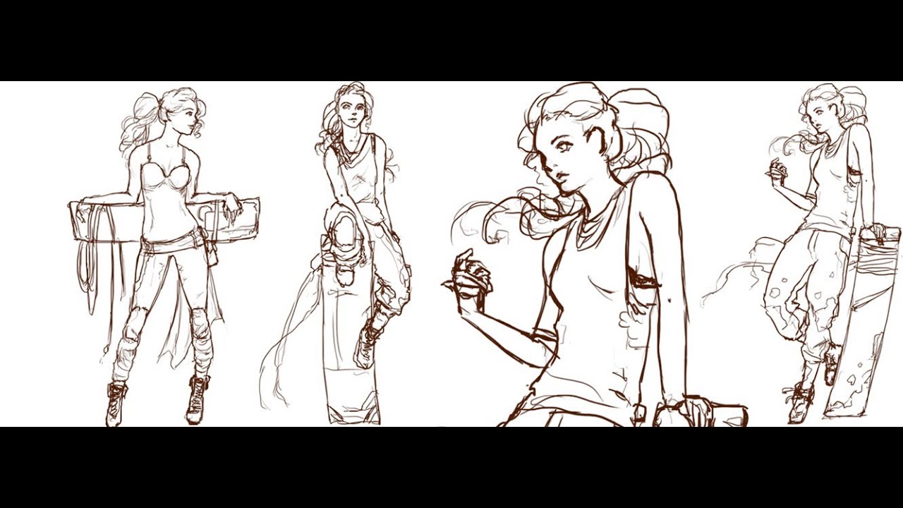 Female Character Series Part 1 - Sketching the Outline