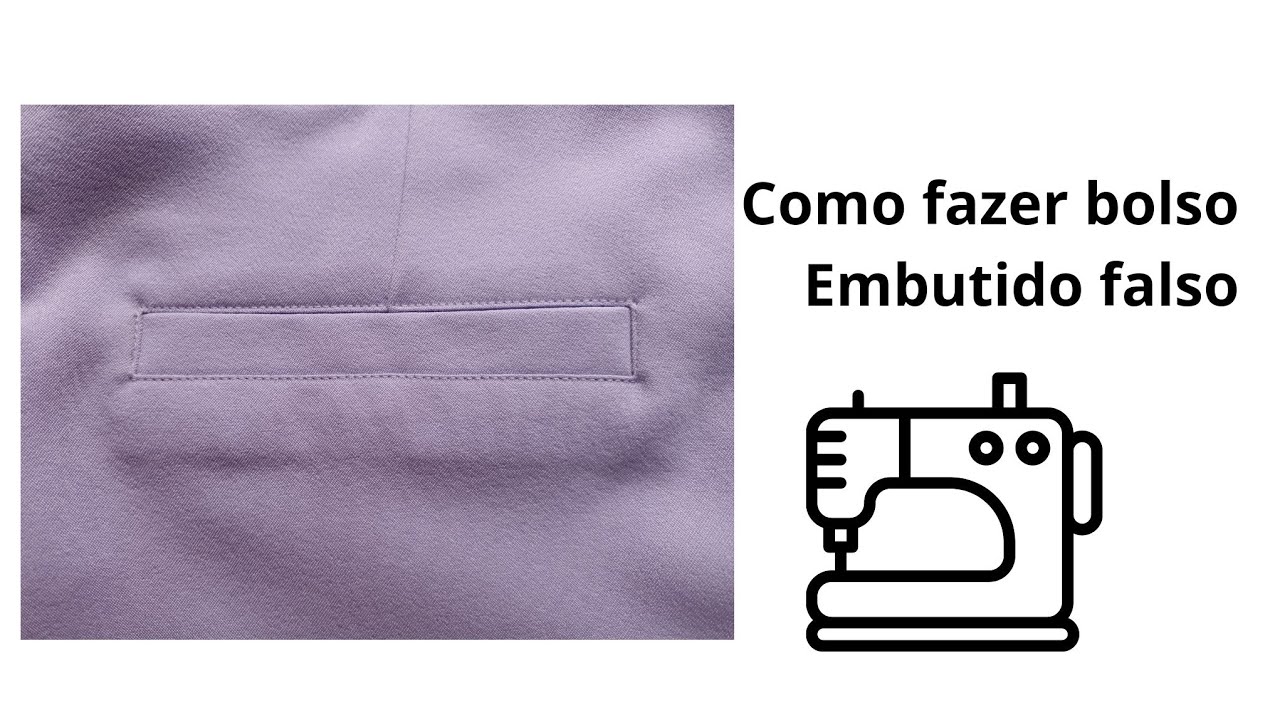 Como fazer bolso embutido falso em calça ou bermuda feminina