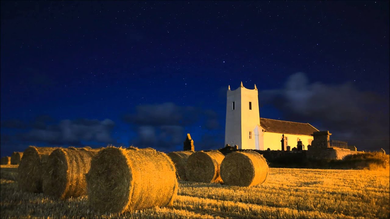 Northern Irelands north coast, sunset to Sunrise timelapse