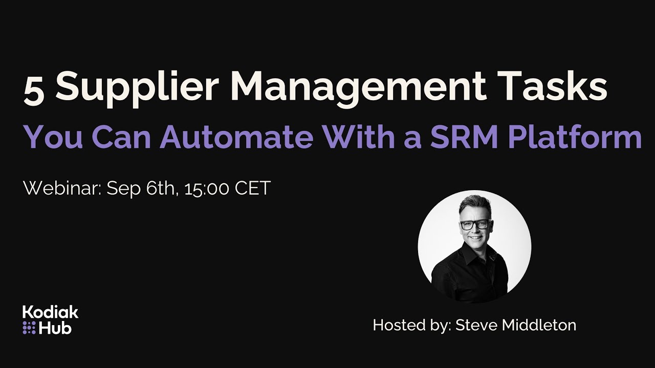 5 Supplier Management Tasks You Can Automate With a SRM Platform
