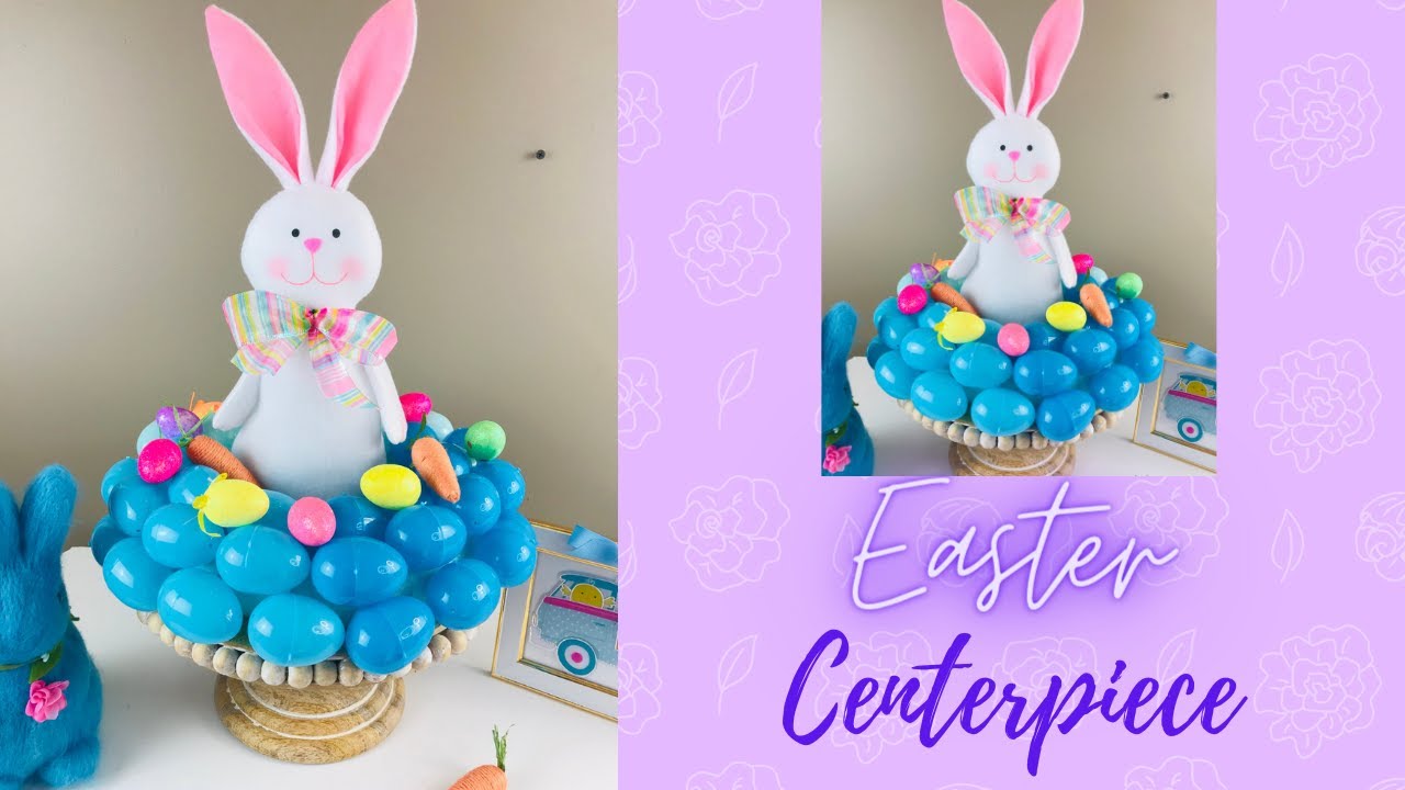 Easter Bunny Centerpiece or Egg Wreath DIY
