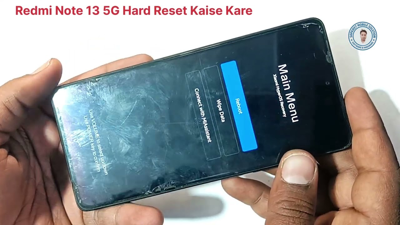 Redmi Note 13 5G Hard Reset Kaise Kare | Password Bhool Gaye | Factory Reset | Sarvjeet Mobile Sol.