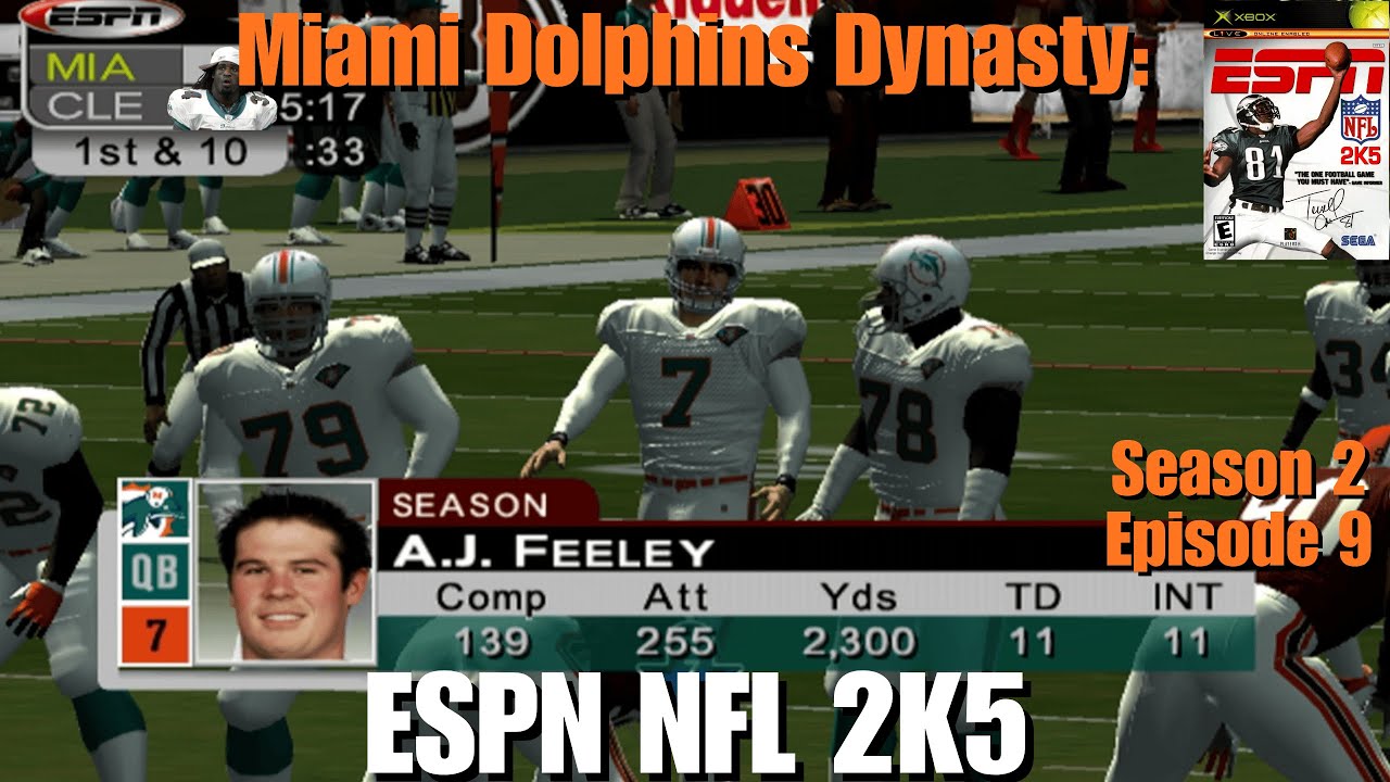Trying to Reestablish the Run Game! S2 E9 Miami Dolphins Franchise vs. the Cleveland Browns ESPN 2K5