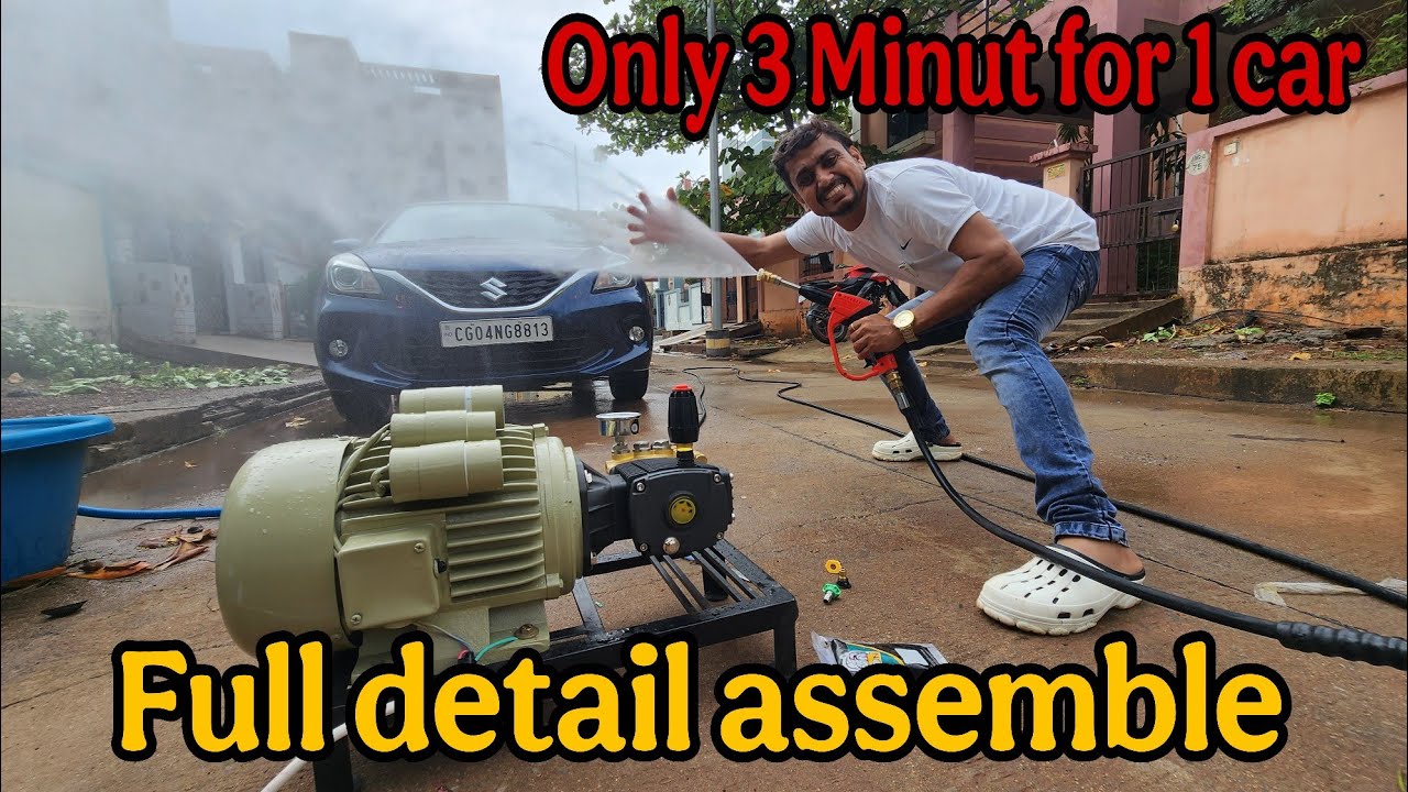Lion LI250C commercial car washer machine how to assemble and use made in india moter #nittorai