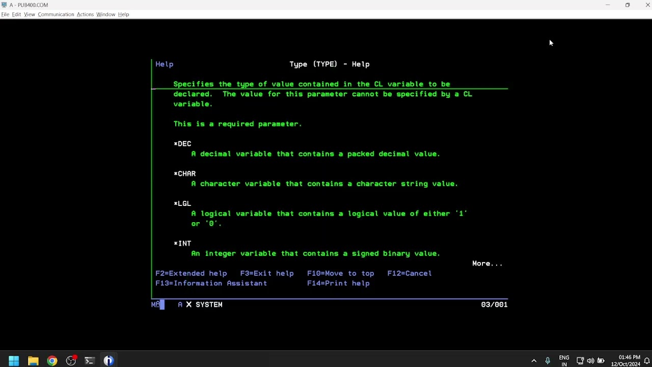 AS400 (IBM i) - CL Program Syntax and Structure Overview