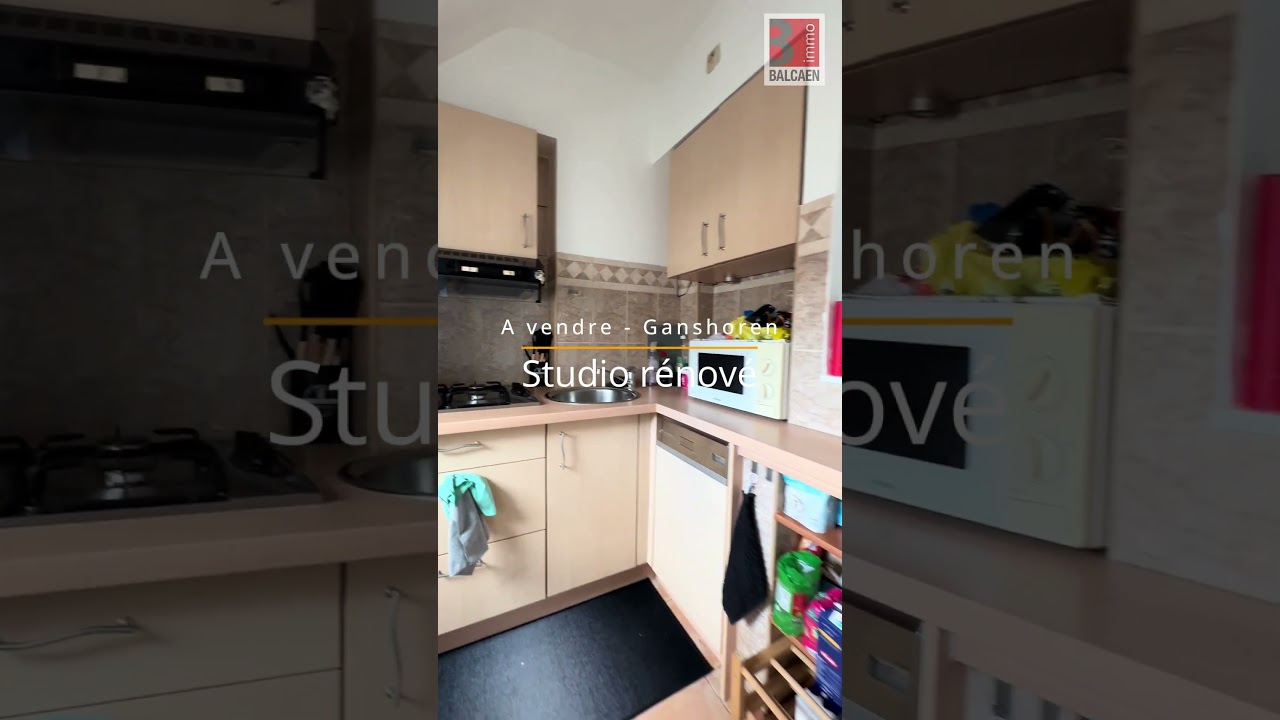 A vendre : Saint Martin 80, GANSHOREN: studio &agrave; vendre #immobilier #bruxelles #appartement_a_vendre