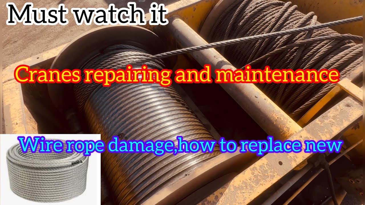 Mobile cranes how to change wire rope, see retail 