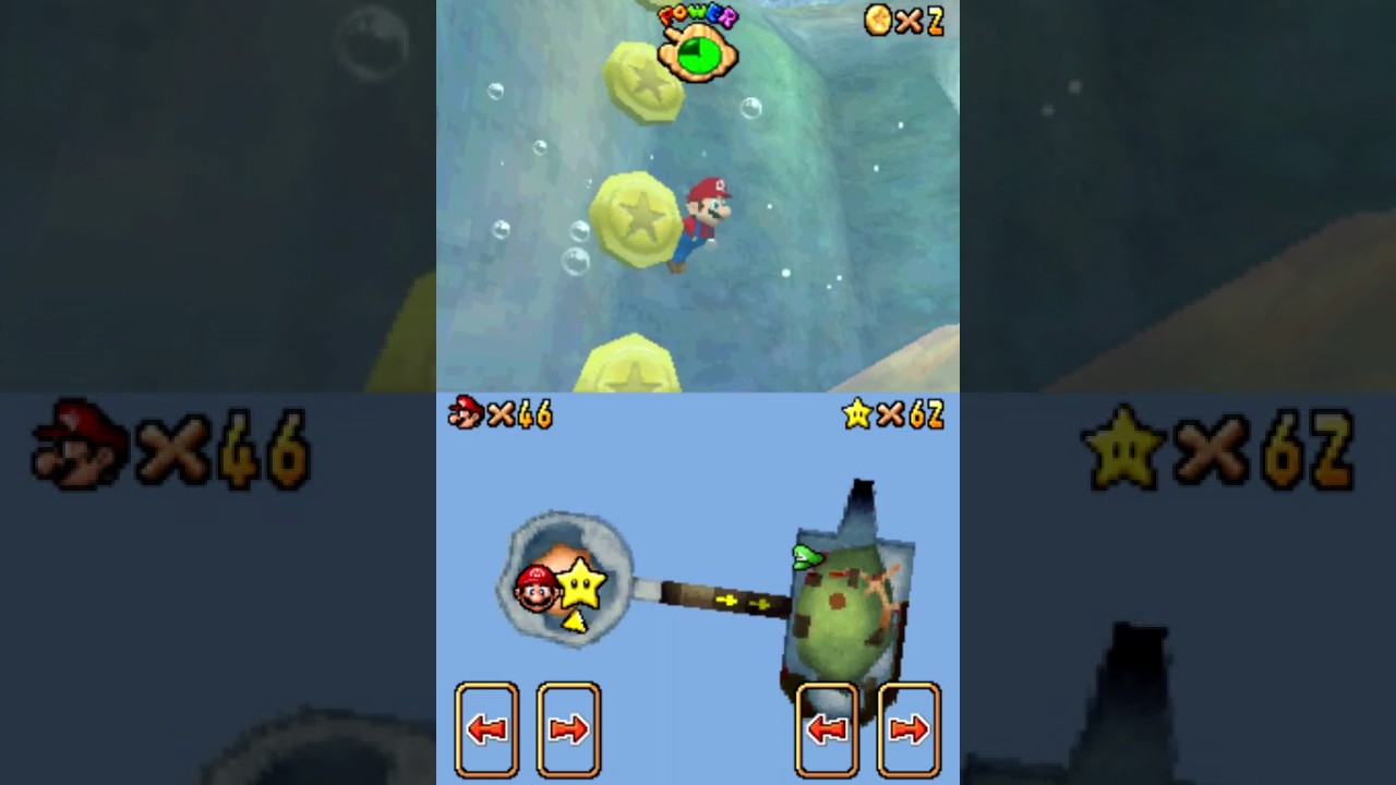 Super Mario 64 DS Part 59 Dire Dire Docks Chests in the Current