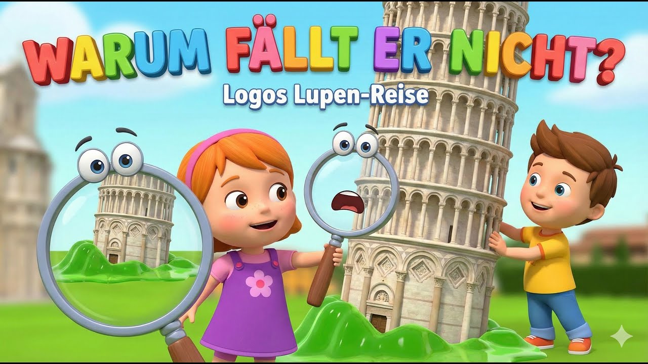 Warum fällt der Schiefe Turm von Pisa nicht um? 🇮🇹 | Wissen für Kinder #kinder #kids #cartoon