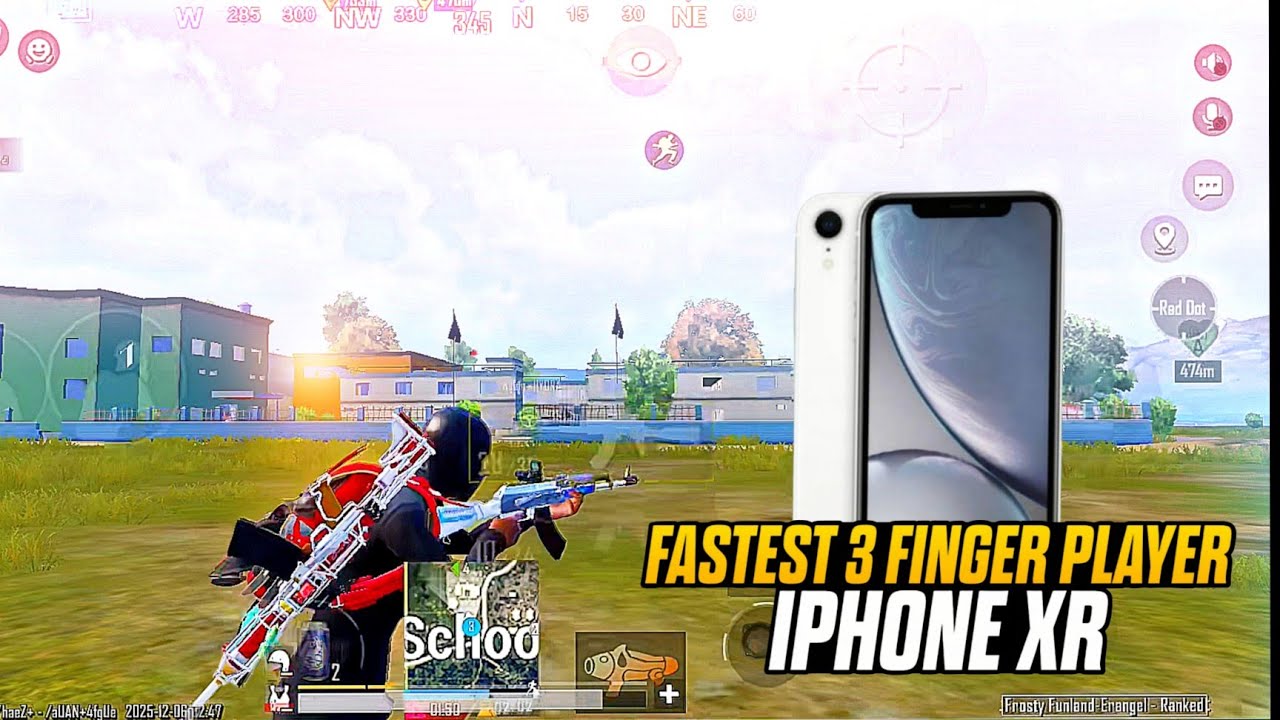 FASTEST 3 FINGER PLAYER IN IPHONE XR BGMI FASTEST 60 FPS PLAYER CLUTCHES IPHONE HANDCOM CONQUEROR 
