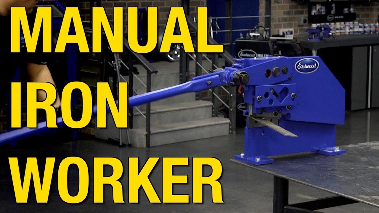 Manual Iron Worker Metal Shear  - Cut Plate Steel, Angle Iron, Round & Square Stock - Eastwood