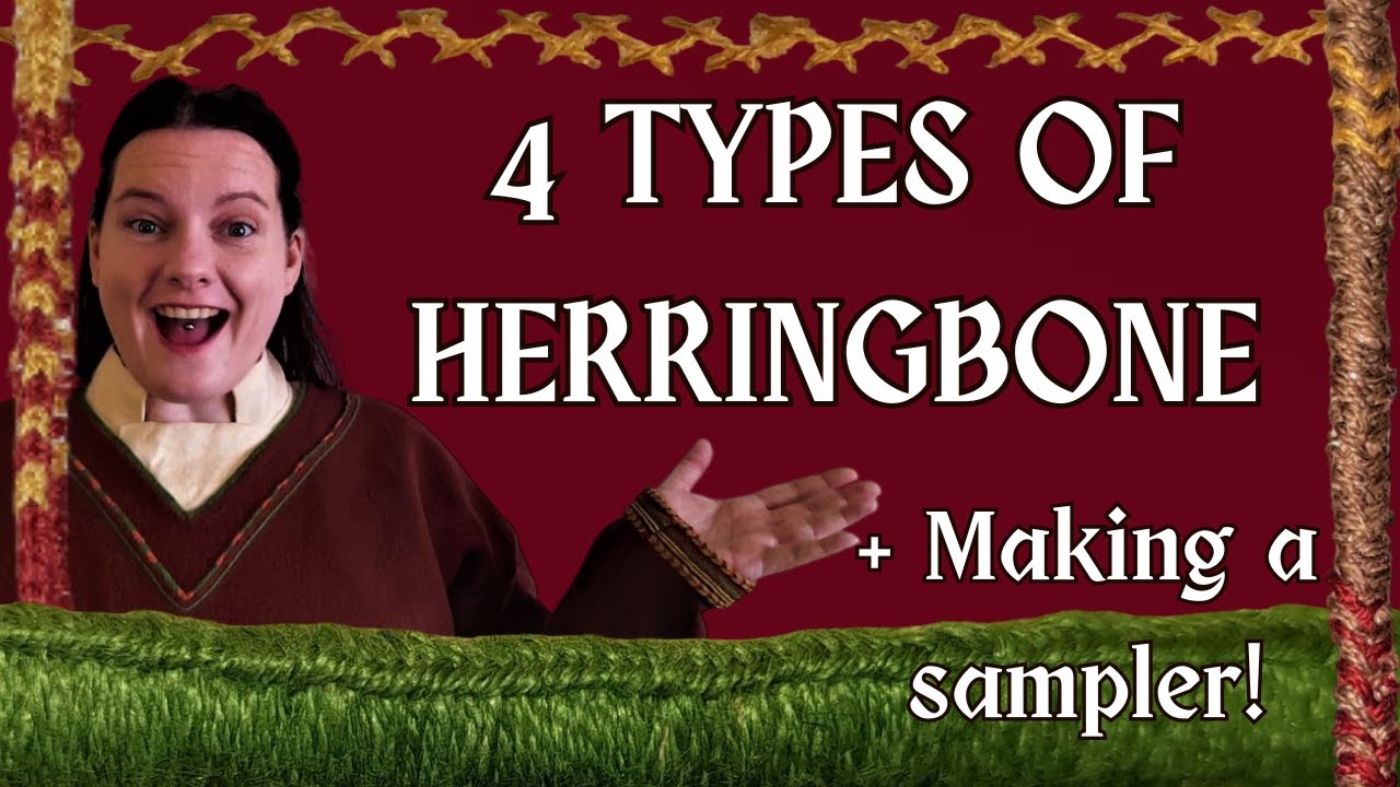 Viking Age HERRINGBONE Stitch TUTORIAL + Making a STITCH SAMPLER for my display!