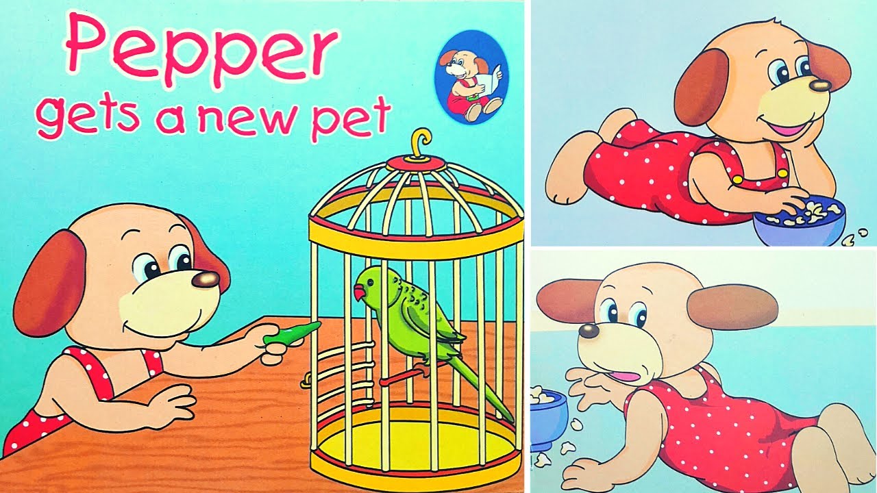 Kids Read Aloud in English | Learn with Pepper 🐶  | Pepper gets a new pet | Story telling for kids |