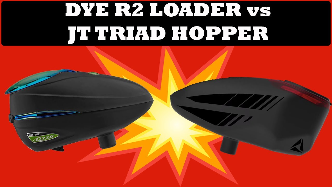 JT Triad Loader vs Dye R2 Hopper COMPARISON VIDEO | WHICH IS BETTER?! | Dye Paintball & JT Paintball