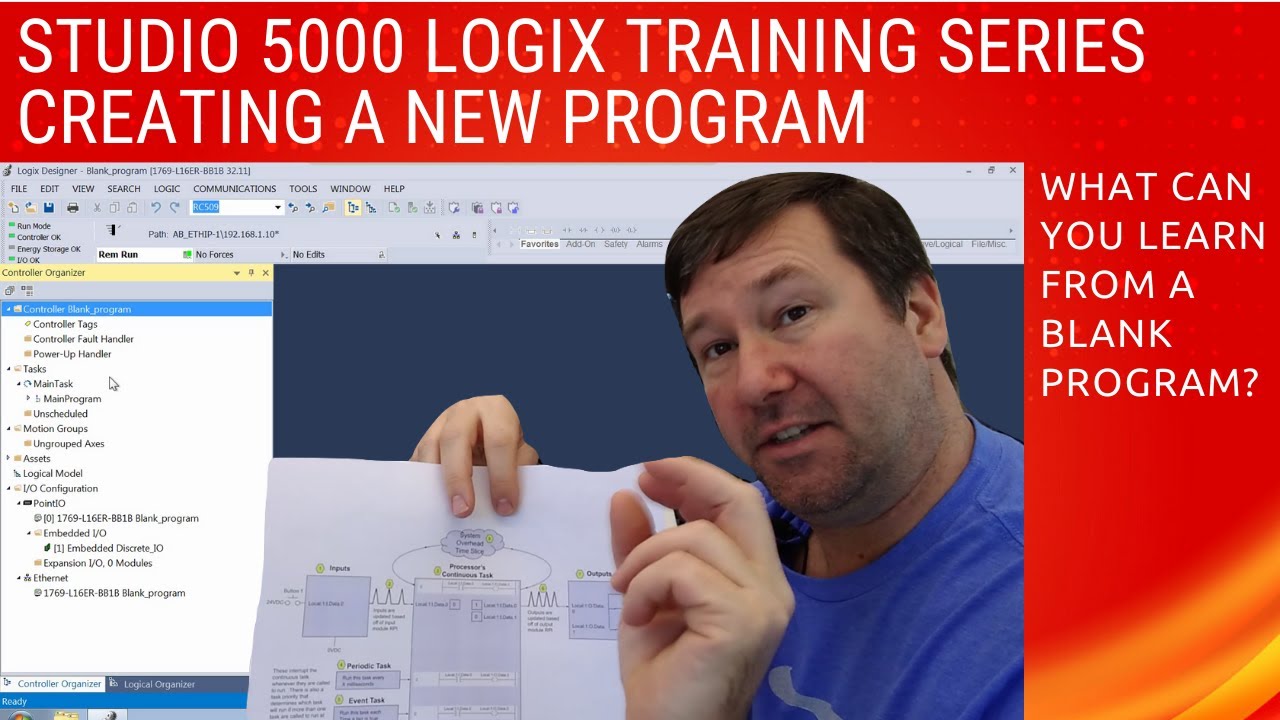 Create a new program in Studio 5000 for Controllogix Compactlogix PLC