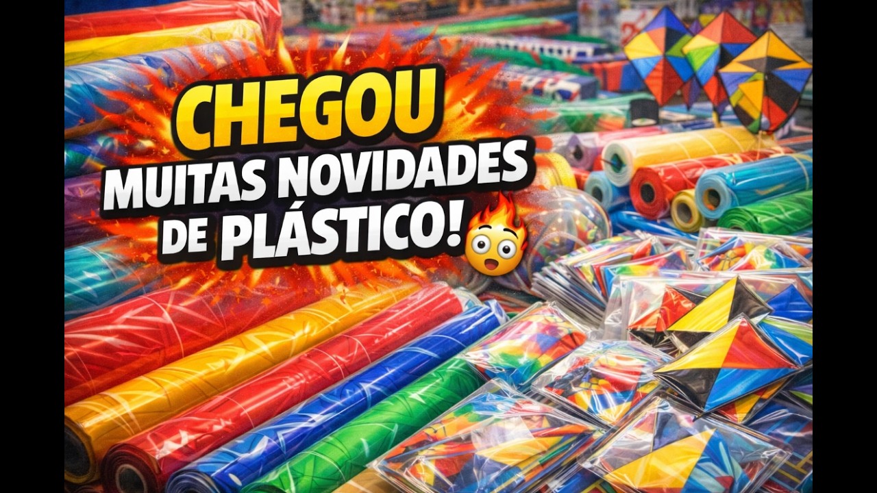 CHEGOU MUITA NOVIDADE DE PLÁSTICO NA FÁBRICA! 😱🪁 OLHA ISSO!