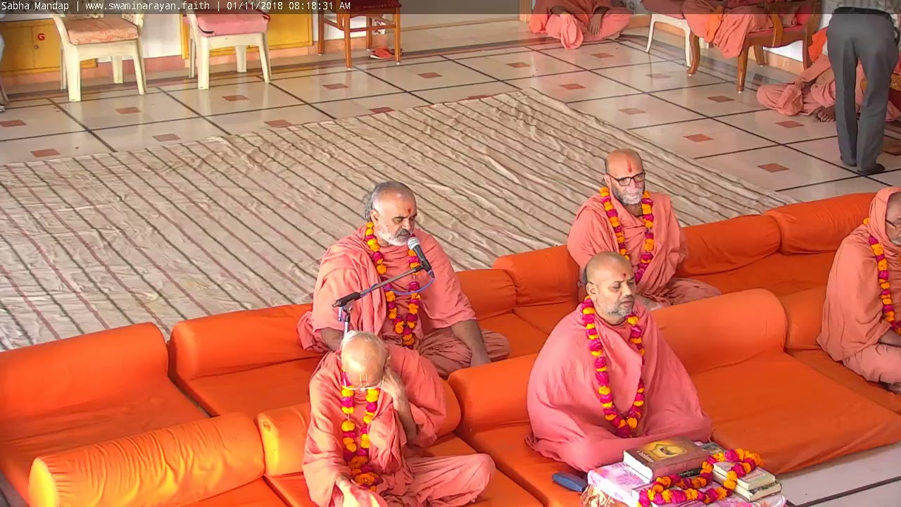 Bhuj Mandir Daily Katha - Morning of 01/11/2018 - Vachanamrut, Gadhada Antya 27