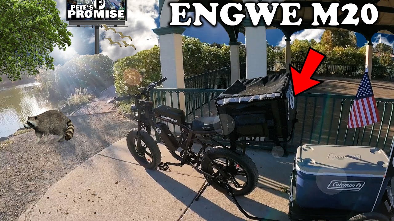 HOW TO feed the HOMELESS on a ENGWE M20 EBIKE / unboxing food and supplies for the homeless