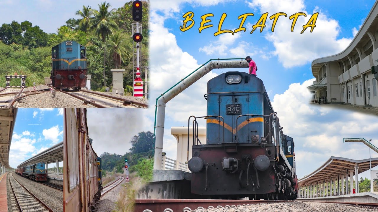 A Moment at Beliatta Railway Station | End of the coastal railway line | Train Journey with Class M8
