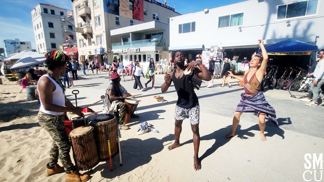 West African Drummers and Dancers Light up the Venice Boardwalk