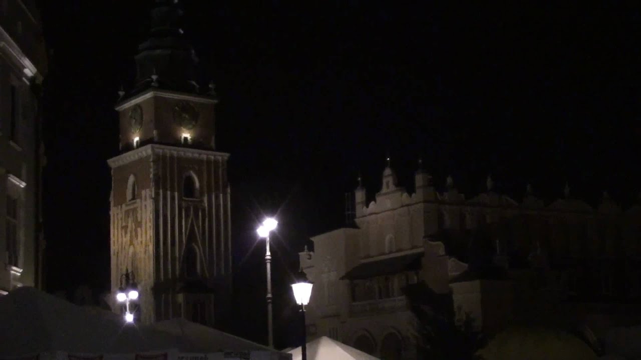 Nocny Kraków i jego dzwony w HD