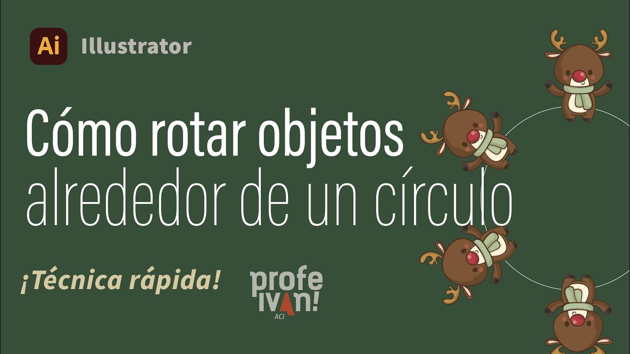 🎄Cómo rotar objetos alrededor de un circulo en Illustrator - Técnica rápida