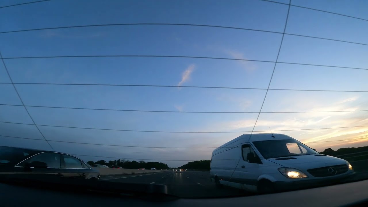 Gatwick to Heathrow on M23 M25 in rear view
