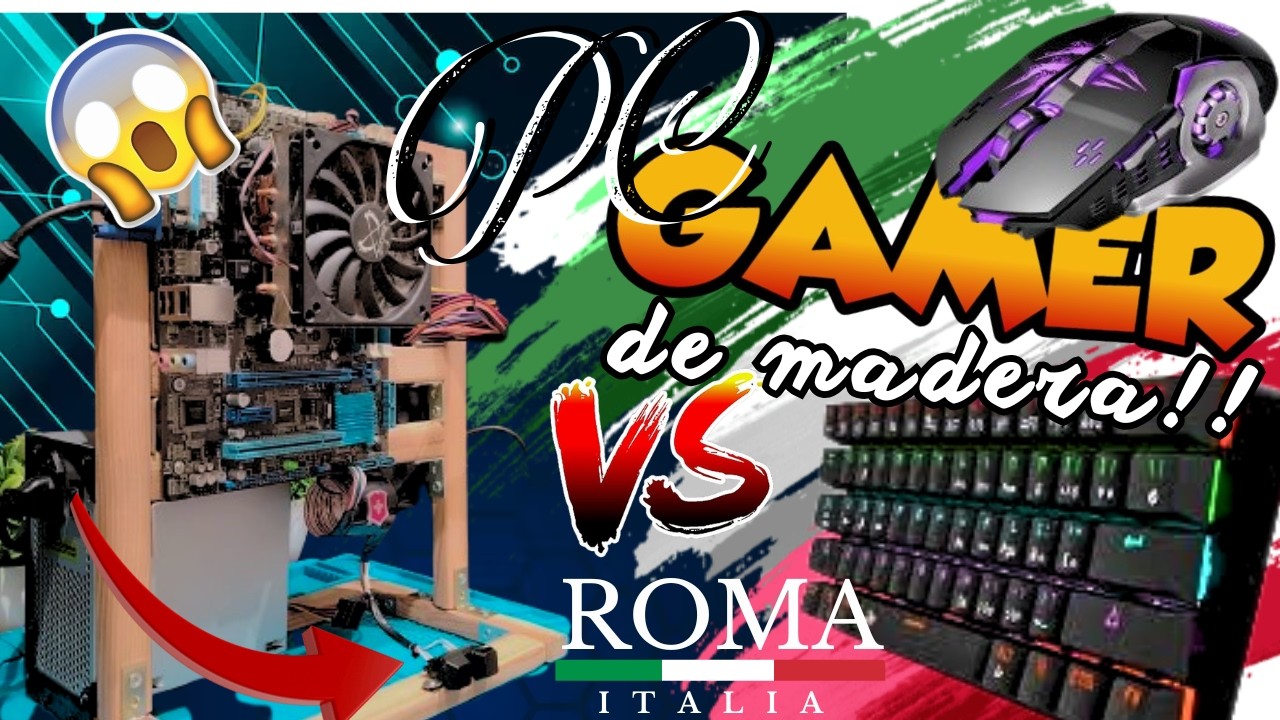 🔥 ​PC GAMER de MADERA🔥 hecho en CASA 💪💪​ en ROMA ITALIA 2026 NO FAKE ❤️