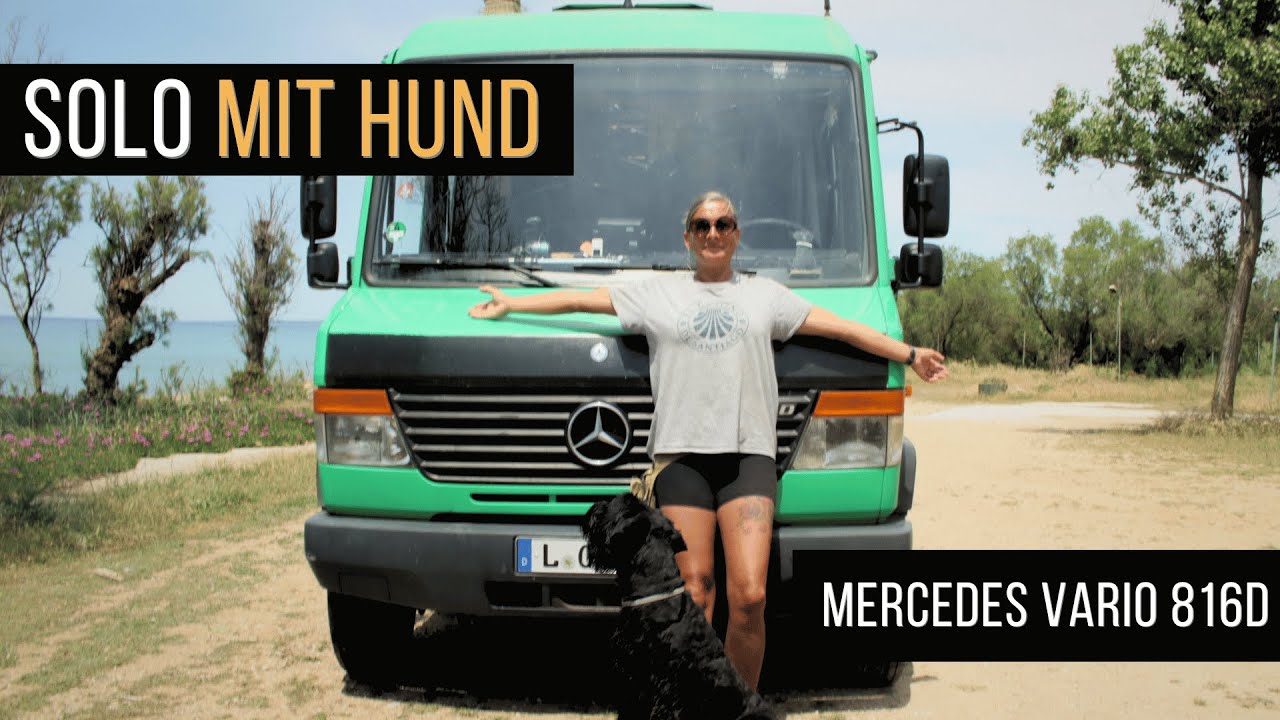 Sie (47) lebt und reist solo mit Hund in Mercedes Benz Vario 816D | Interview mit Manja
