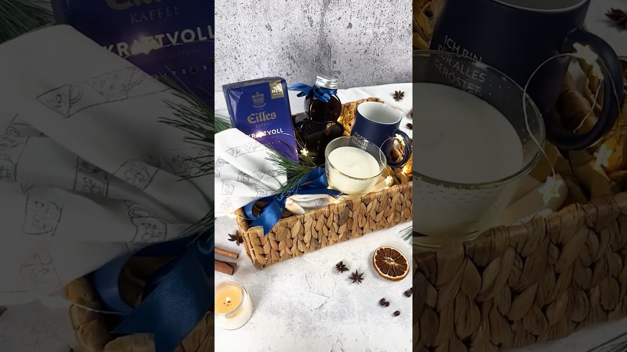 Geschenkbox mit DIY Kaffeesirup mit EILLES KAFFEE ☕️ #diy #weihnachtsgeschenk #christmas