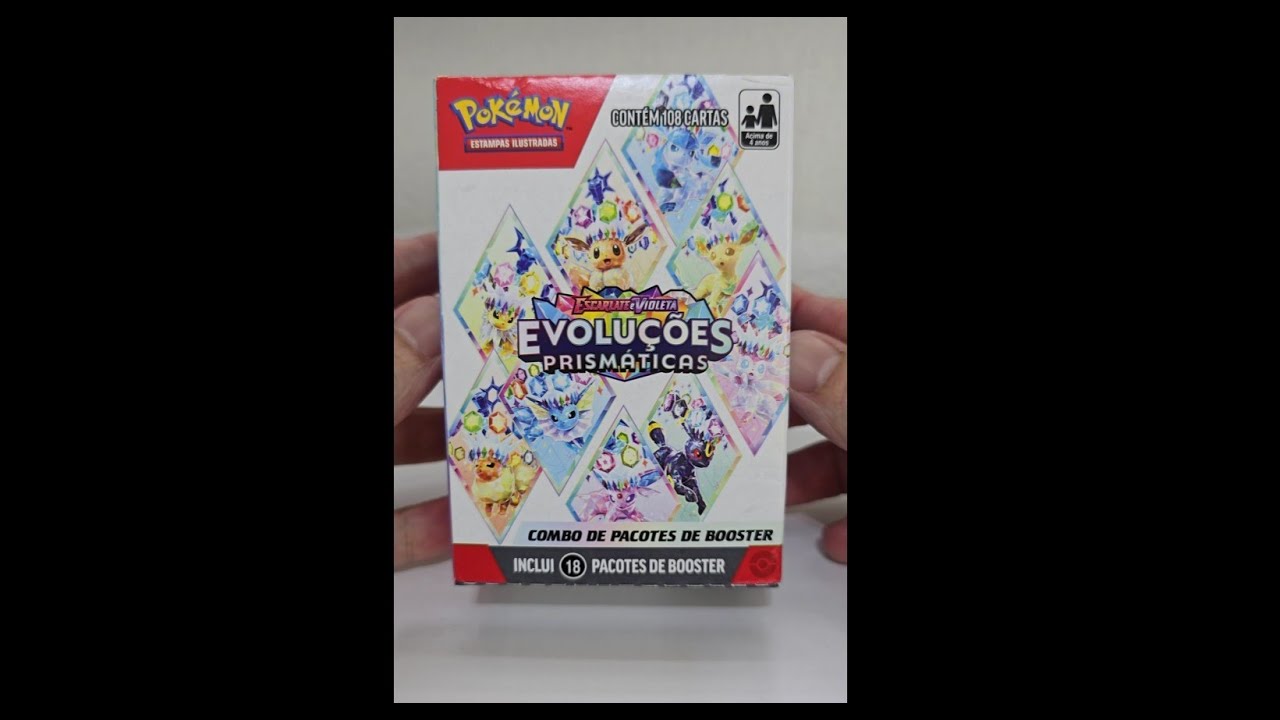 Open Box 2 Combos de Pacotes de Booster TCG Pokémon Evoluções Prismáticas.