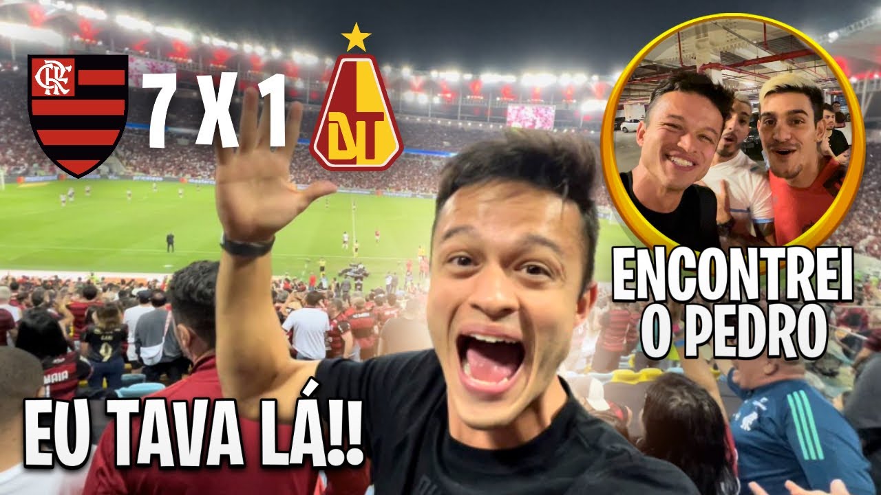 FLAMENGO 7 x 1 TOLIMA E EU TAVA LÁ!! Encontrei até o Pedro!!