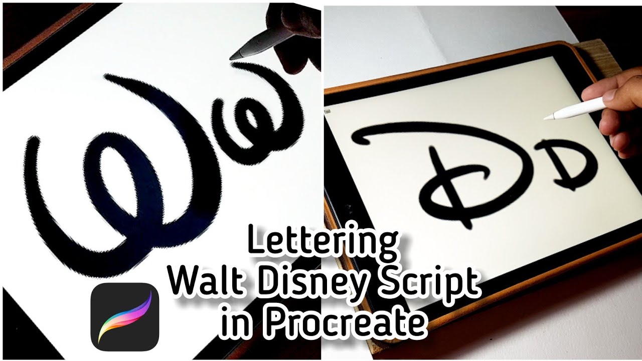 Procreate 5.2 | Satisfying Walt Disney Script Handwriting | Amazing Calligraphy | Lettering