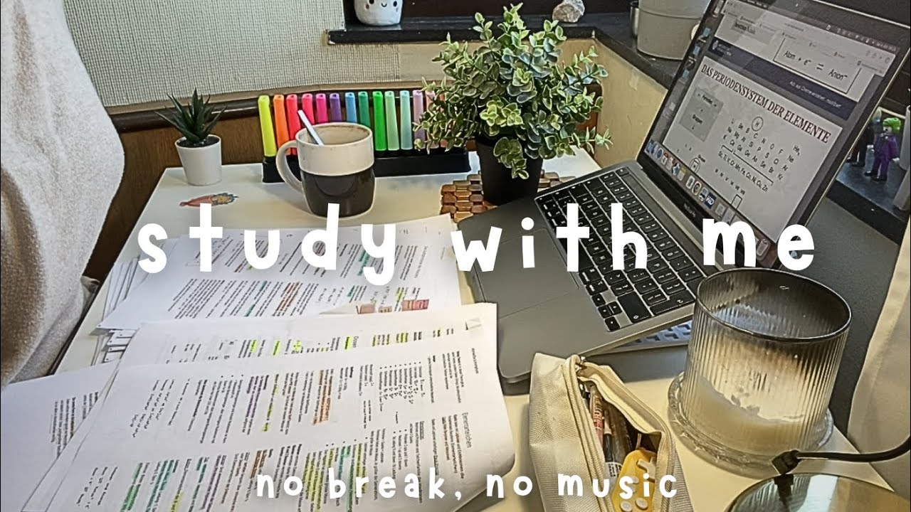 STUDY WITH ME 🌸☕ 2 Hours calm & focused study session | real time, no talking, no music, no break