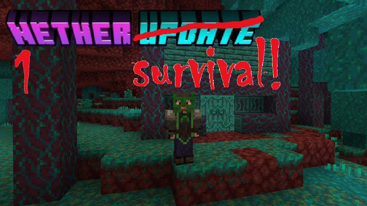 Building a house in Nether survival episode 1!