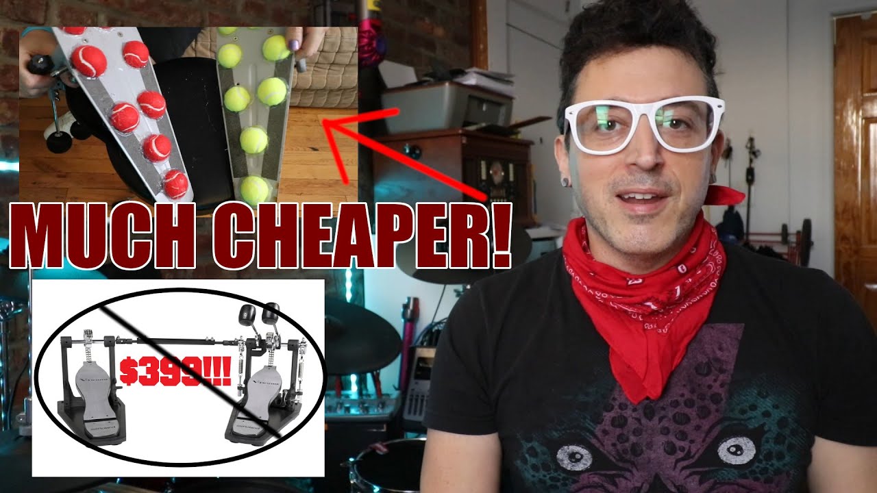 DIY Silent Double Bass Drum Pedal for Electronic Drums - Cheap Roland RDH-102 Noise Eater