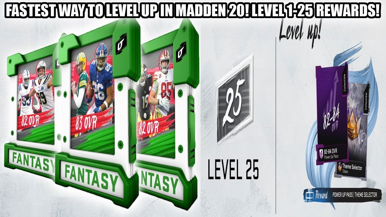 THE FASTEST WAY TO LEVEL UP IN MADDEN 20! ALL MUT LEVEL 1-25 REWARDS! | MADDEN 20 ULTIMATE TEAM