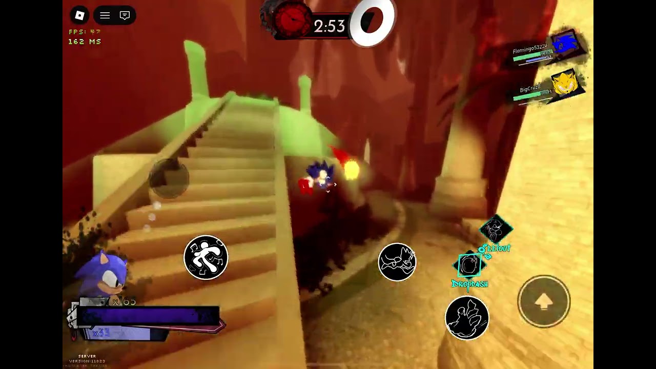 The sonic lms facing his evil super sonic reflection (NO DMG)